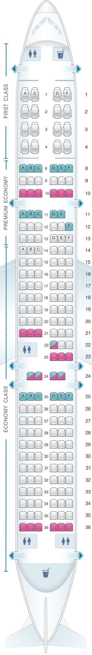 Seat Map American Airlines Airbus A321 181pax | SeatMaestro.com