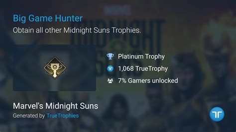 Big Game Hunter trophy in Marvel's Midnight Suns (PS4)