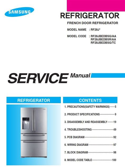 Owners Manual For Samsung Refrigerator