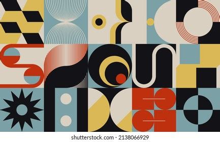 Bauhaus Inspired Abstract Artwork Made Vector Stock Vector (Royalty Free) 2138066929 | Shutterstock