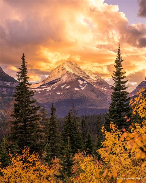 Firey Sunset in Glacier National Park Montana - Photorator