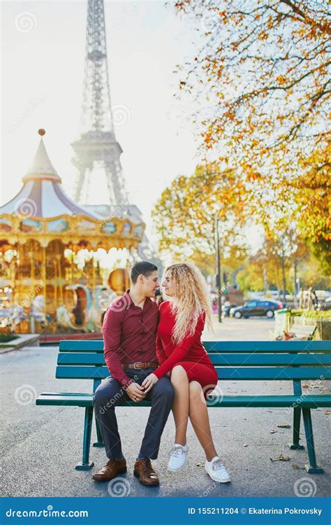 Romantic Couple in Love Near the Eiffel Tower Stock Photo - Image of ...