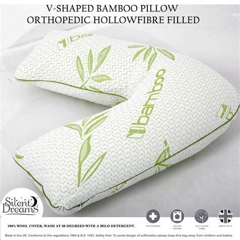 Orthopedic V-Shaped Bamboo Pillow – Silent Dreams