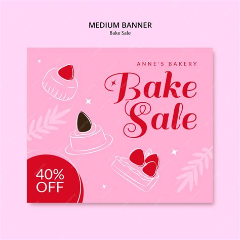 Free PSD | Bake sale banner template