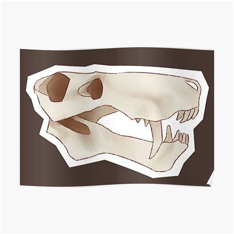 "Gorgonopsid Skull Sketch" Poster for Sale by JJamima | Redbubble