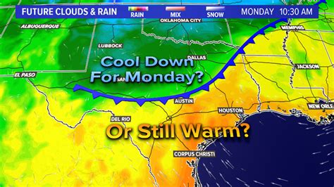 Cooler weather on the way for Central Texas? Monday cold front brings a tricky temperature ...