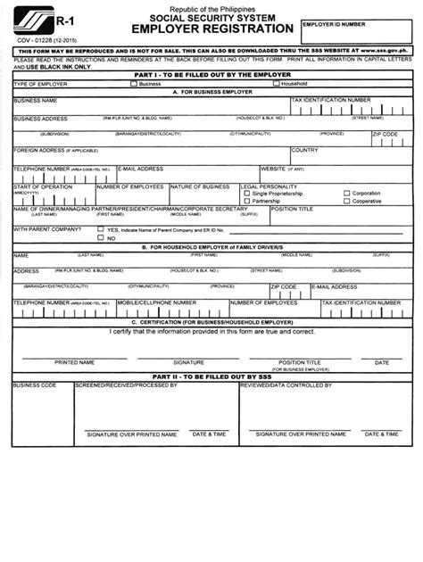 2015-2024 Form PH SSS R-1 Fill Online, Printable, Fillable, Blank - pdfFiller