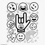 Printable Emojis 3 Coloring Page For Kids And Adults  sketch template