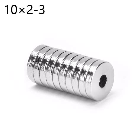 10pcs 10x2 Strong Round Ring Magnets Dia.10mm x 2mm with Countersunk ...