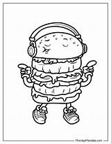 20 Burger Coloring Pages Free PDF Printables sketch template