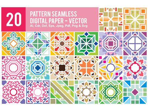 Colorful Pattern Seamless Set Pro 6127396 Vector Art at Vecteezy