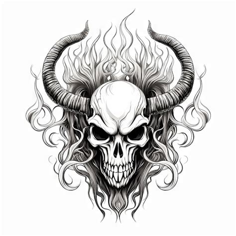 Premium Photo | An Illustration skull tattoo design