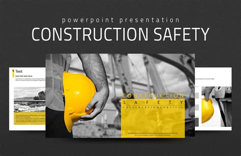 Construction Safety PPT PowerPoint template - TemplateMonster