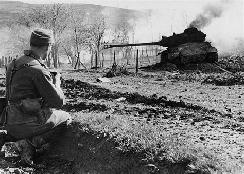 A knocked out Soviet IS-2 Heavy Tank still smouldering near Debrecen, Romania - October 1944 ...