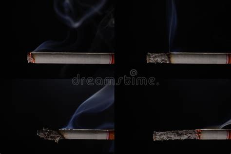 Lit cigarette with smoke stock image. Image of lifestyle - 96723959