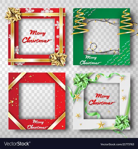 Paper art and craft of christmas border frame Vector Image