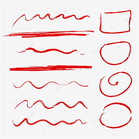 Red Underline Vector Hd PNG Images, Red Underline Collection, Underline ...