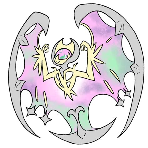 Shiny Lunala by Poketrio on DeviantArt