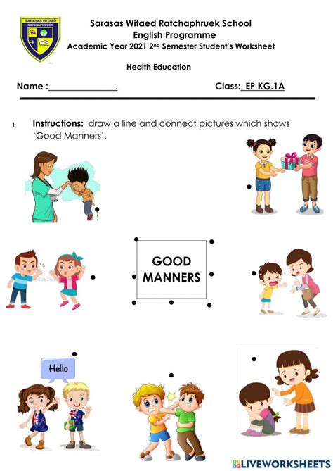 Manners of a Good Citizen Worksheet: Printable PDF for Kids - Worksheets Library