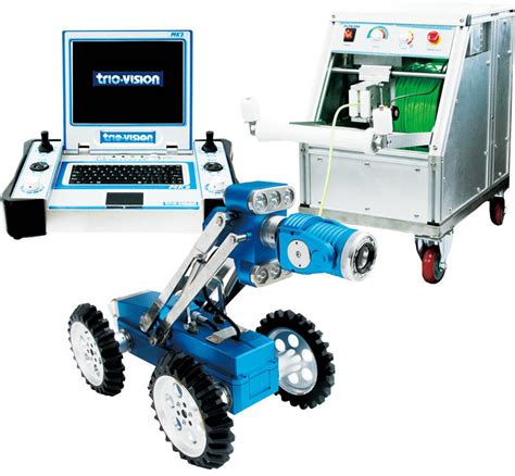 CCD Camera Robotic Crawler Pipe Inspection System , Duct Inspection Robot