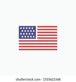 Usa Flag Pixel Icon 8 Bit Stock Vector (Royalty Free) 1555621568 ...