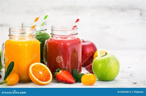 Fruit and Vegetable Smoothies Stock Image - Image of refreshment, copy: 98456813