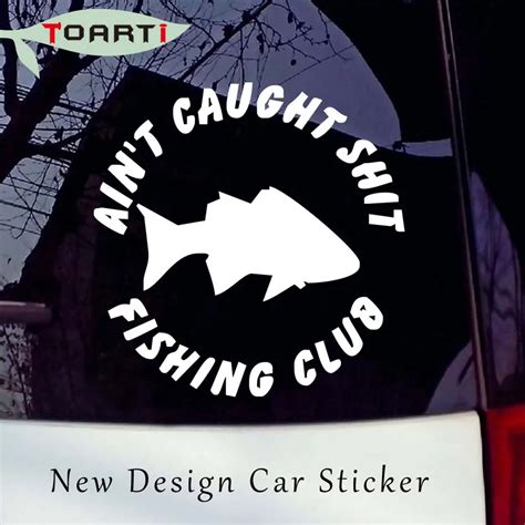 12*12CM Fishing Club Logo Funny Bumper Car Stickers Waterproof Vinyl ...