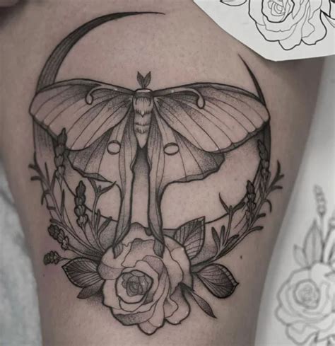 86 Remarkable Luna Moth Tattoos That Are On The Buzz Right Now!