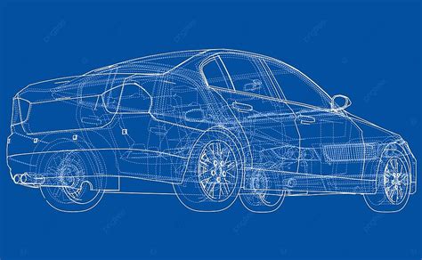 Concept Car Vector Blueprint Draft Transportation Vector, Blueprint, Draft, Transportation PNG ...