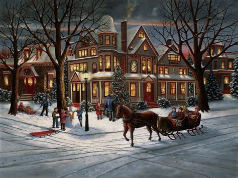 "Victorian Christmas" Canvas Painting by H. Hargrove, 40"x30 ...