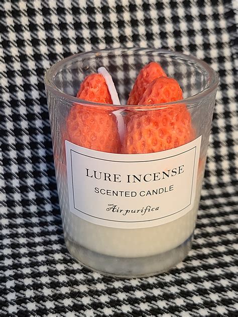 Strawberry Scented Candle | Etsy