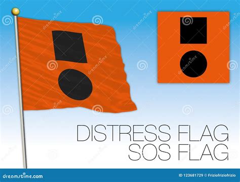 SOS Distress Flag, International Signal Stock Vector - Illustration of ...