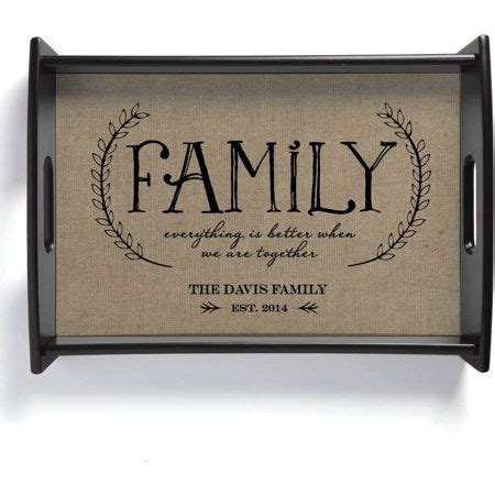 Personalized Our Family Serving Tray, Beige - Walmart.com | Diy serving ...