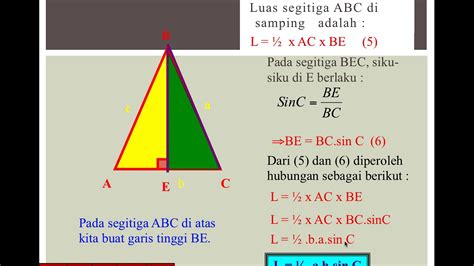 Formula Luas Segi Tiga Hal Ini Memungkinkan Kita Menghitung Besarnya ...