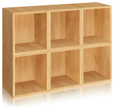 Way Basics Stackable Storage 6 Cubes Plus, Natural - Modern - Storage Cabinets - by Way Basics