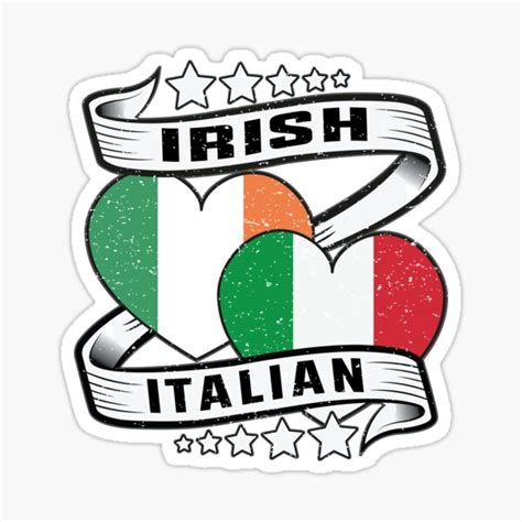 "Half Irish Half Italian shirt kids, Irish Italian Flag" Sticker for Sale by davinccidz | Redbubble