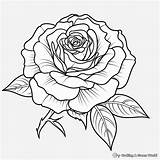 Print Rose Coloring Pages Unleash Your Creativity And Add A Touch Of  sketch template