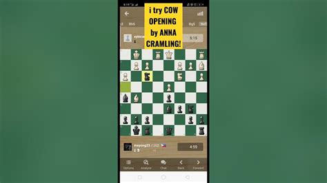 I try COW OPENING by ANNA CRAMLING!! #chess #chesscom #ANNACRAMLING#magnuscalsen # #chesstv ...