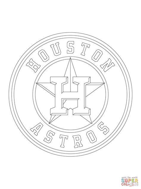 Houston Astros Logo coloring page | Free Printable Coloring Pages