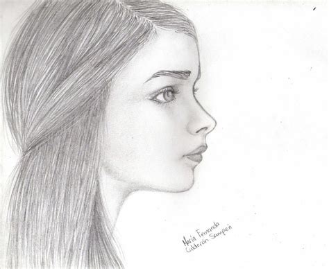 Female Side Profile Drawing at PaintingValley.com | Explore collection of Female Side Profile ...