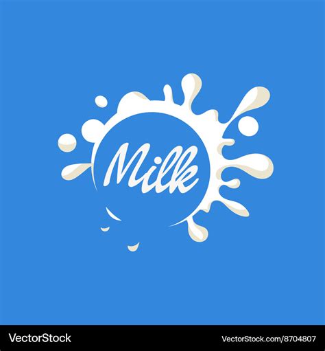 Milk product logo Royalty Free Vector Image - VectorStock