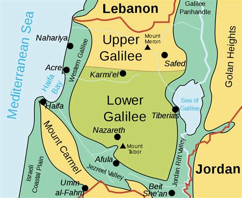 World Map Sea Of Galilee