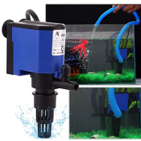 3 in 1 Aquarium Filter Air Pump Water Circulating Water Spray Flow Fish Tank Submersible ...