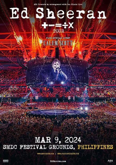 Ed Sheeran's '+ - = ÷ x Tour' is coming to Asia in 2024 – concerts in