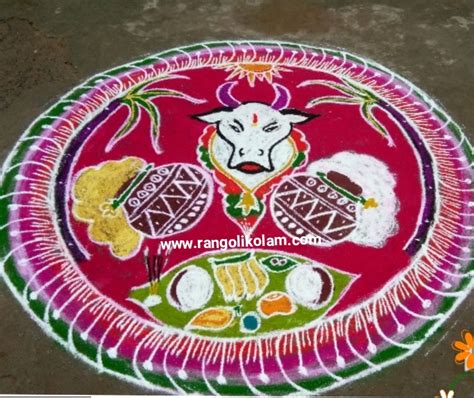 Pongal kolam – Rangoli Kolams