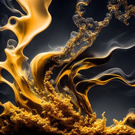 Premium Photo | Abstract background of luxury black and gold smoke cloud generative art by ai