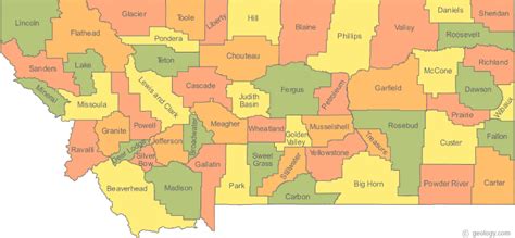 Montana Map - United States