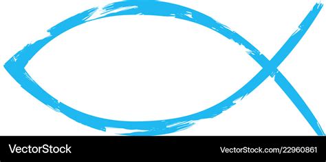 Christian fish symbol Royalty Free Vector Image