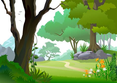 Download HD Forest Euclidean Vector Clip Art - Cartoon Forest ...