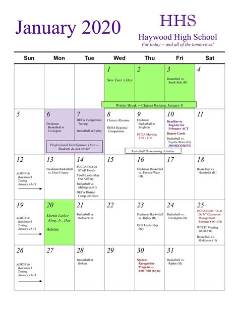 School Calendar | Haywood County Schools